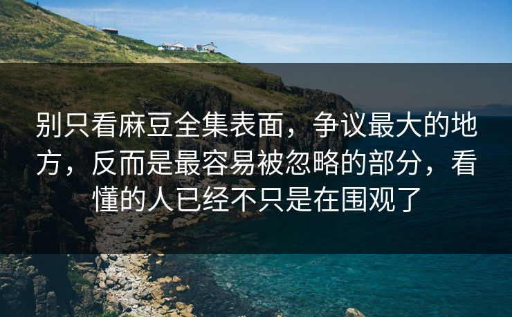 别只看麻豆全集表面，争议最大的地方，反而是最容易被忽略的部分，看懂的人已经不只是在围观了  第1张